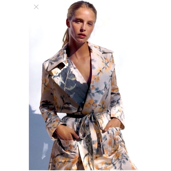 LIMITED EDITION FLOWY Floral Trench COAT